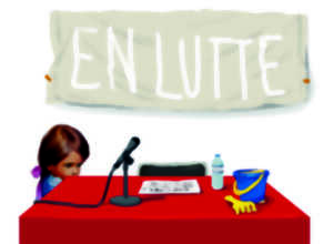 photo Martine monte un syndicat à la maison syndicale des mineurs