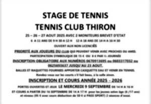 photo Stage de tennis
