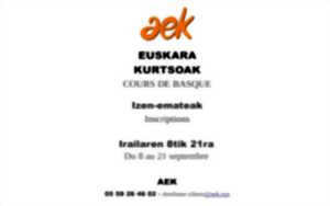 photo Inscriptions cours de basque AEK