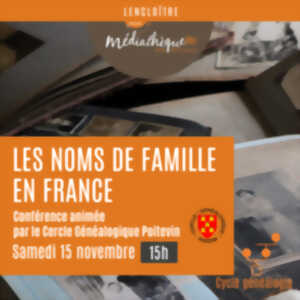 photo Conférence : les noms de famille en France