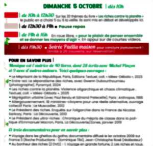 photo 2 jours avec Monique Pinçon-Charlot CONFÉRENCES, RENCONTRES, DÉBATS