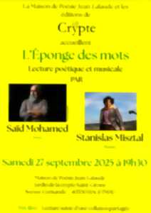 photo L'Eponge des mots, lecture poétique et musicale