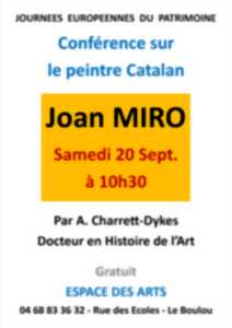 photo CONFERENCE SUR LE PEINTRE CATALAN JOAN MIRO