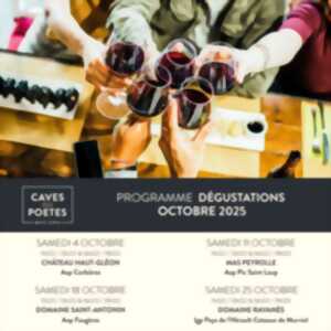 DEGUSTATIONS OCTOBRE 2025 - CAVES DES POETES