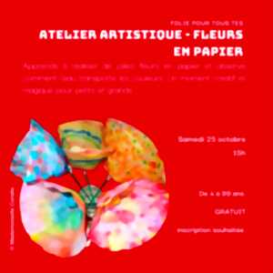Atelier artistique : fleurs en papier, à la Micro-Folie Vallée du Thouet
