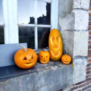photo Halloween au Château de La Bussière : ateliers creussage de citrouilles