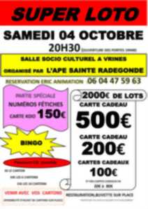 Super loto de l'APE Sainte-Radegonde