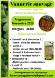 photo VANNERIE SAUVAGE & RENCONTRES VÉGÉTALES :  ATELIER DU SOIR