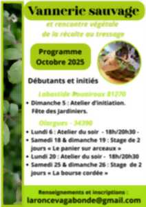 photo VANNERIE SAUVAGE & RENCONTRES VÉGÉTALES :STAGE « BOURSE CORDÉE »