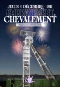 photo Les étincelles du Festival de la Sainte Barbe - Embrasement du chevalement de Liévin