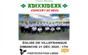 photo Concert avec le choeur d'hommes Adixkideak