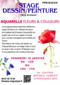 photo Stage dessin-peinture : Aquarelle, Fleurs et Couleurs par Floriane VIRGO