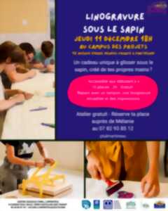 photo Atelier linogravure 