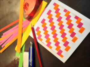 photo Atelier créatif - Cartes tissées