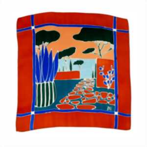 photo PARCC : atelier peinture sur soie, avec Marion Vallerin