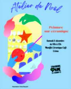 photo Atelier étudiant de décoration de céramique de noël