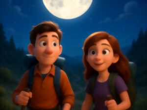 photo Marche sous la pleine lune