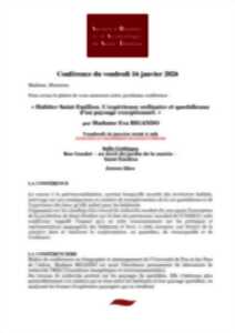 photo Conférence : Eva BIGANDO - Habiter Saint-Emilion. L’expérience ordinaire et quotidienne d’un paysage exceptionnel.