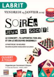 photo SOIRÉE JEUX DE SOCIÉTÉ