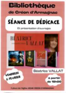 photo Séance de dédicaces : Béatrice VALLAT