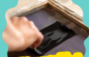 photo Atelier Sérigraphie et collage PEANUTS