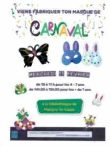 photo Viens fabriquer ton masque de carnaval !