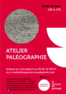 photo Atelier paléographie