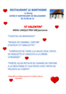 photo Repas de la St Valentin Restaurant Le Barthomé