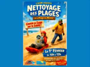 photo Nettoyage de plage et luge sur sable