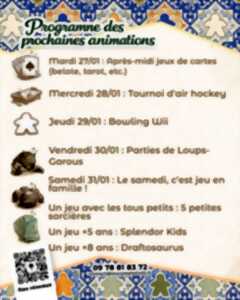 photo Prochaines animations au comptoir des jeux