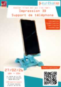 photo Atelier impression 3D : Support de téléphone