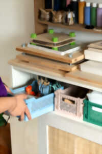 photo Goûter créatif - poésie & collage - Atelier Soleil Rose