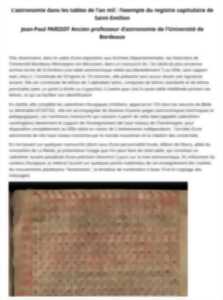 photo Conférence : L’astronomie dans les tables dans l’an mil