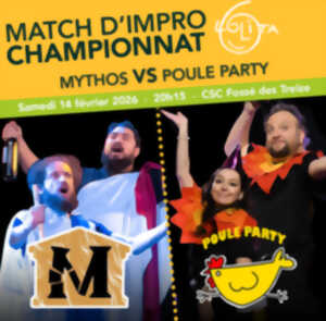 photo Match d’improvisation CHAMPIONNAT : Mythos VS Poule party