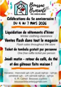 photo 5ème anniversaire de Boussac Brocante