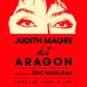 photo Judith Magre dit Aragon en duo avec Eric Naulleau - Théâtre de Poche Montparnasse, Paris