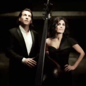 photo Festival de Bach à Bacchus - concert Lorraine Campet, contrebasse, et Natahanël Gouin, piano : 