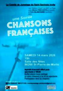 photo SOIRÉE CHANSONS FRANÇAISES LE 14 MARS - 19H A SAINT PIERRE DE MAILLÉ ORGANISÉE PAR LE COMITÉ DE JUMELAGE DU SAINT-SAVINOIS.