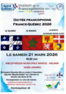 photo Dictée francophone - France - Québec 2026