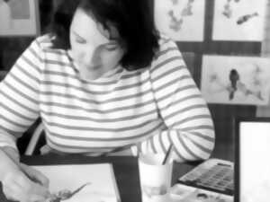 photo Démonstration d'aquarelle par Céline d'Illustre-Trait