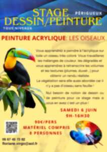 photo Stage dessin-peinture : Peinture Acrylique - Les oiseaux