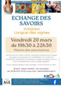photo Echange des savoirs : Initiation Langue des signes