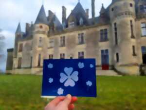 photo Atelier Cyanotype au château de Montaigne