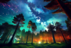 photo Là où les étoiles rencontrent les arbres