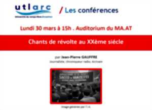 photo Chants de révolte au XXème siècle