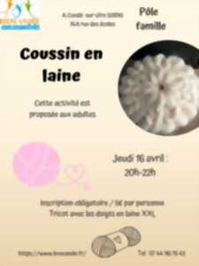 photo Atelier coussin en laine