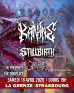 photo Kanine : KHAOS (release party) + Stillbirth + Unhallowed Delivrerance