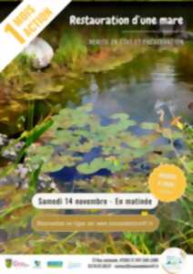 photo Novembre Un Mois Une Action  restauration d'une mare avec la Maison de la Loire