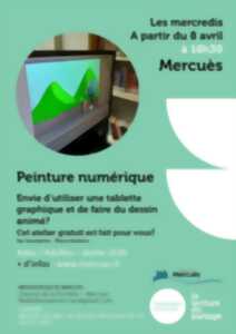 photo Atelier Peinture Numérique pour ados/adultes à la médiathèque de Mercuès