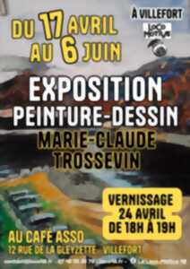 photo VERNISSAGE DE L'EXPOSITION PEINTURES-DESSINS DE MARIE-CLAUDE TROSSEVIN